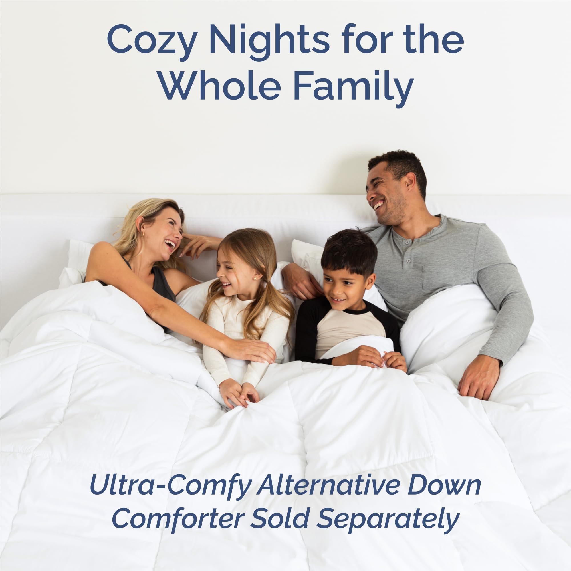 CGK Unlimited Split King 7 Piece Sheet Set - Breathable & Cooling Sheets - Hotel Luxury Bed Sheets - 1 Flat Sheet, 2 Fitted Sheets & 4 Pillowcases - Easy Fit, Soft & Wrinkle Free - Split King Grey Stripes Sheets