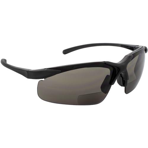 Global Vision Global Vision Apex Bifocal Safety Glasses UV400 Magnifying Reading Eyewear 2.50 Magnifier Smoke Lens