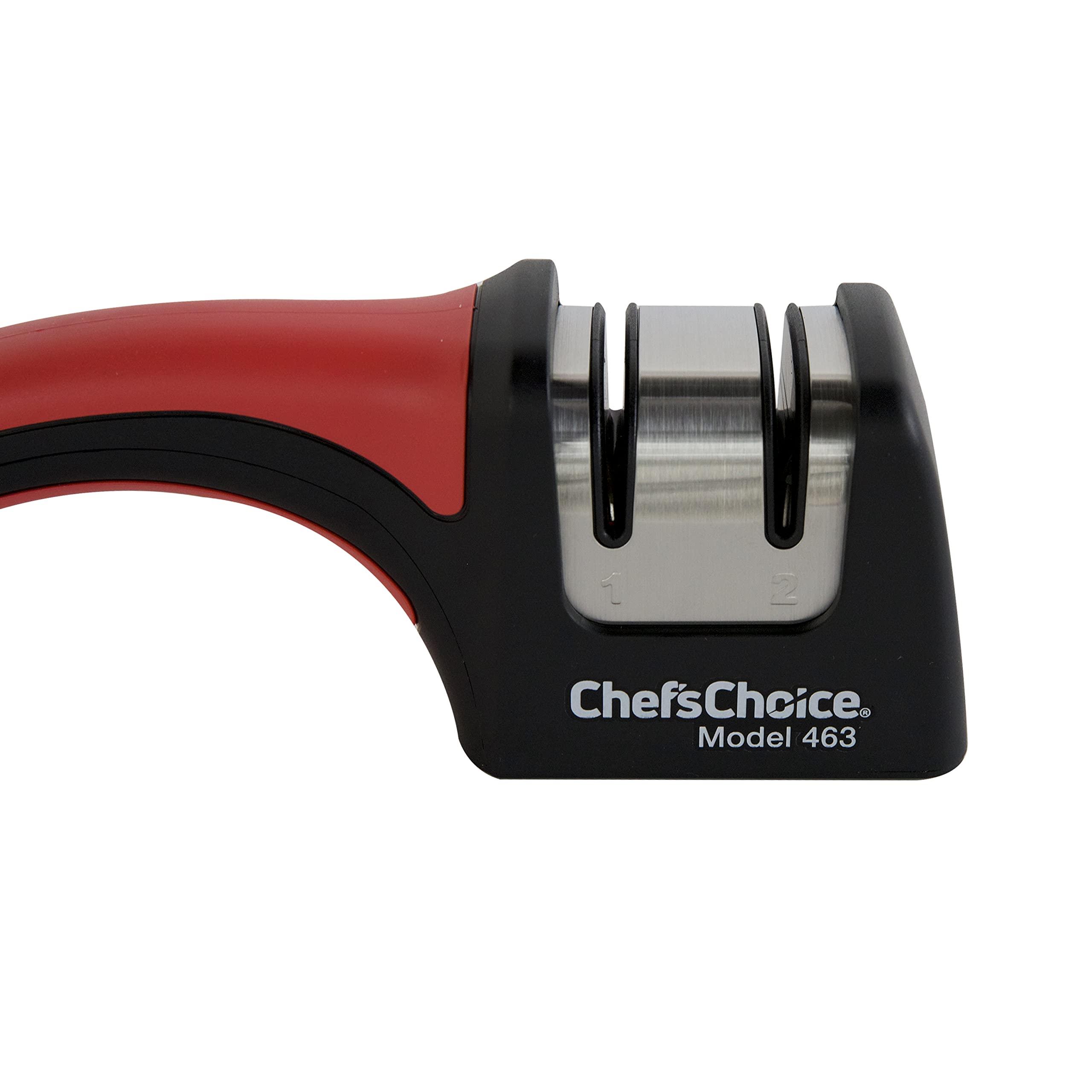Chef'sChoice ChefsChoice Professional Manual Knife Sharpeners Pronto Hone for 15-Degree Straight-Edge and Serrated Knives with Precise Angle Control & Compact Footprint, 2 Stage, Black