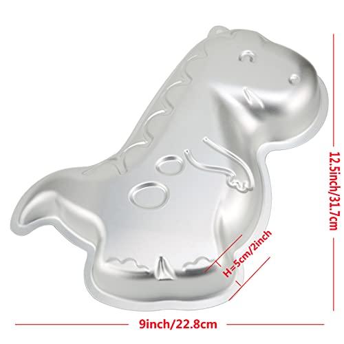Pormasbenzer Pormasbenzer Dinosaur Shaped Cake Pan Clover Mould Aluminum 3D DIY Cake Baking Pan for Birthday, Anniversary, Party, Christmas