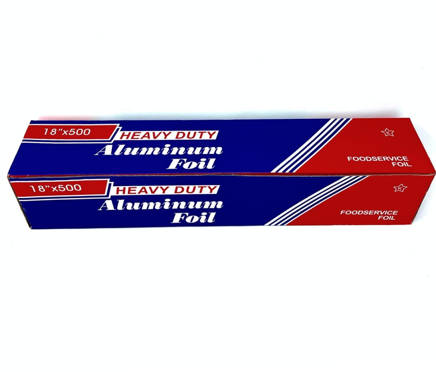 EJY IMPORT EJY IMPORT 18 x 500 Feet Heavy Duty Aluminum Foil Wrap | Commercial Grade for Food Service Industry | Aluminum Silver Foil for Cooking, Baking, Roasting, BBQ & Parties | 18\"x 500 Feet Long. (1)