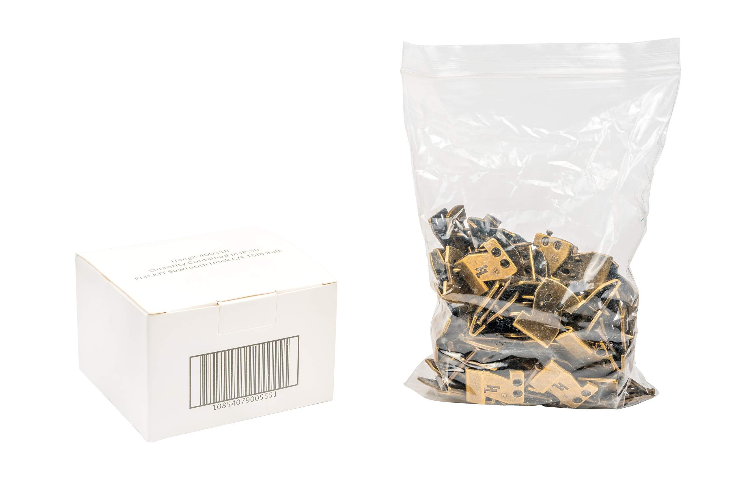 HANGZ HangZ 15lb Canvas Sawtooth Hooks (50-Pack) Exclusively Designed to Work with HangZ 20000B Sawtooth Hangers.