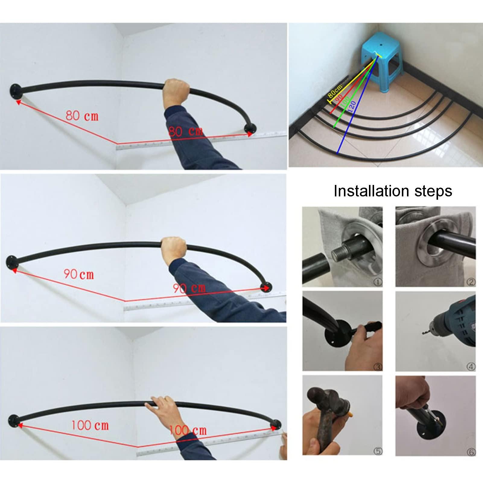 JIANFEI Clothing Store Fitting Room, Portable Changing Room, Dressing Room for Privacy Protection, Include Shading Curtain, Hanging Rod (Color : Off-White, Size : 90x200cm)