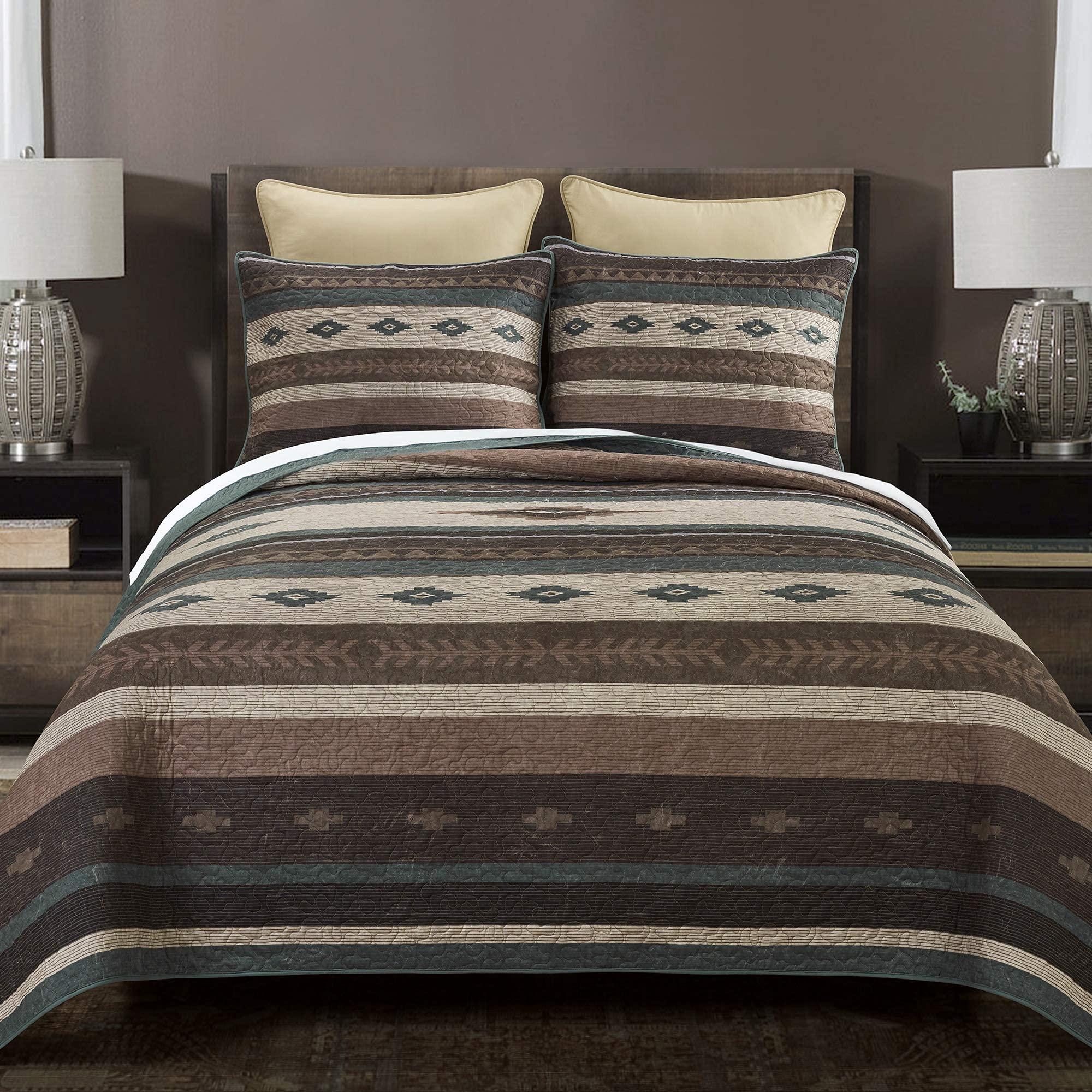 Donna Sharp Donna Sharp Twin Bedding Set - 2 Piece - Sierra Vista Southwest Quilt Set with Twin Quilt and Standard Pillow Sham - Machine Washable