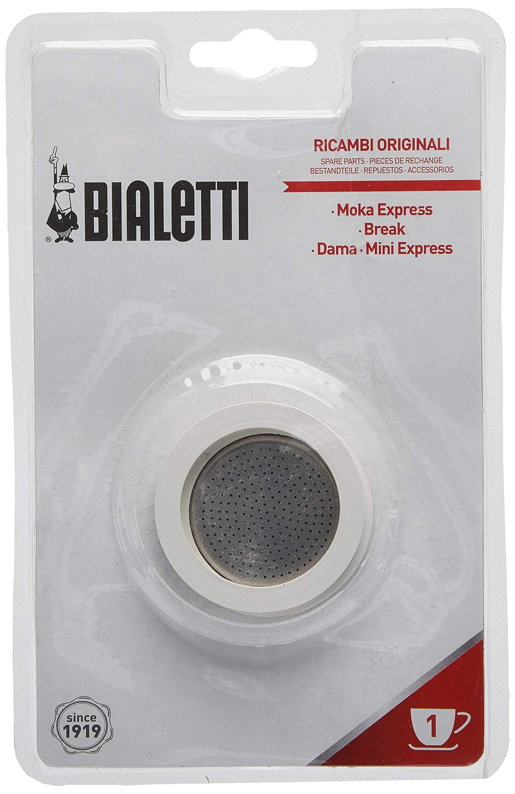 Bialetti Packing 3 gaskets and 1 filter for aluminum coffee pot 1 cup