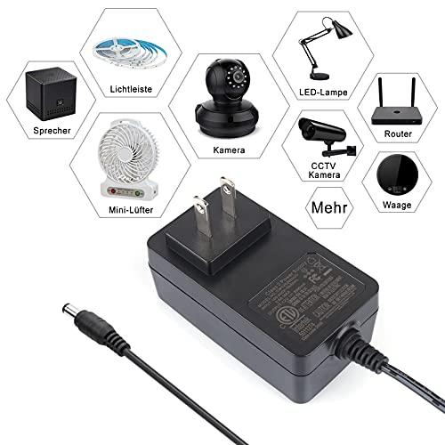ALED LIGHT ALED LIGHT 12 Volt 2 Amp LED Strip Light Power Adapter, AC to DC, 2.1mm X 5.5mm Plug, Regulated 12V 2A Power Supply Wall Plug for LED Strip Light