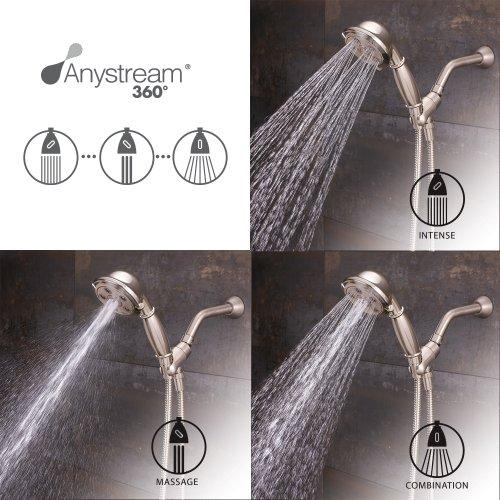 Speakman Speakman VS-3011-BN Chelsea Anystream Multi-Function Handheld Shower Head, 2.5 GPM, Brushed Nickel