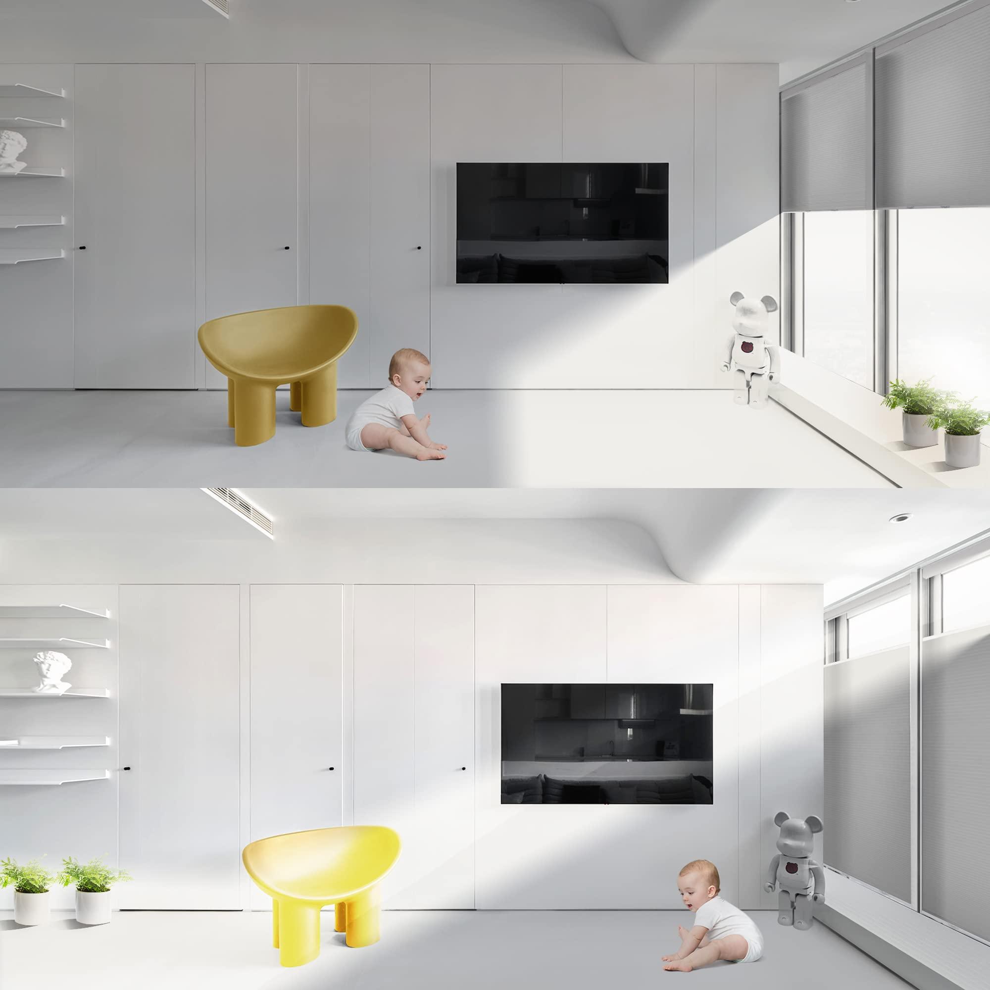 Boolegon Boolegon Top Down and Bottom Up Cellular Shades for Windows Light Filtering Cordless Honeycomb Blinds Thermal Insulated Custom Cut to Size,White,29" W x 44" H