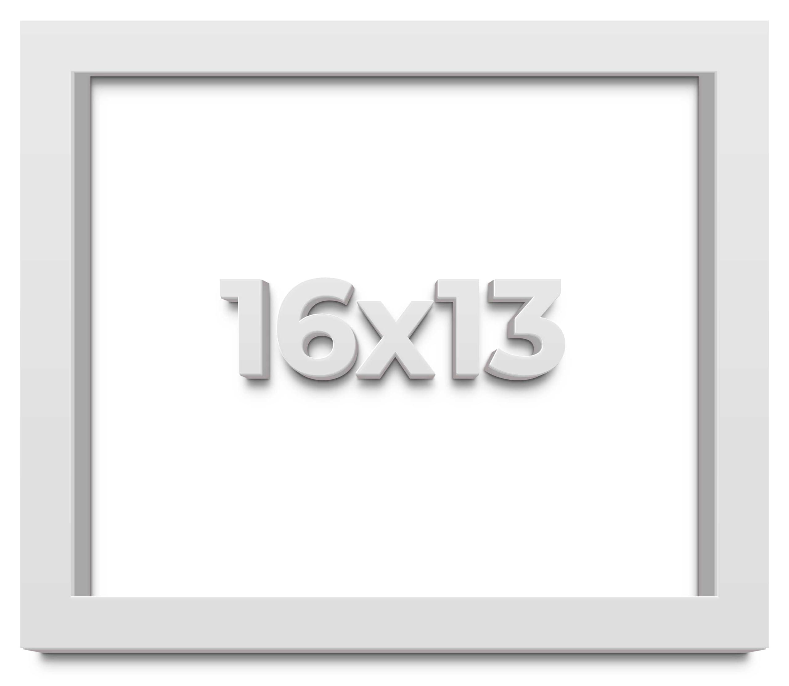 Poster Palooza 16x13 White Shadowbox Frame - Shadow Box Frame Interior Size 16x13 by 2 Inches Deep - White Frame Is Made to Display Items Up To 1.75 Inches Deep! Includes Shatter Resistant Acrylic, Backing, Hardware