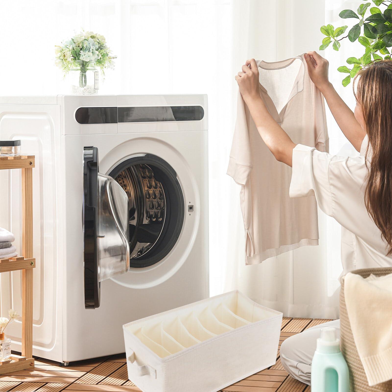 Alipis Alipis Drawer Divider Storage Bin Small Drawer Organizer Folding Clothes Portable Clothes Closet Underwear Storage Drawers Clothing Drawer Storage Box Cotton Linen Shirt Baby