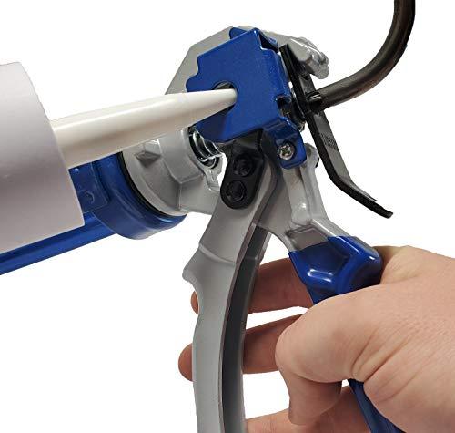 Newborn Newborn 250 Super Smooth Rod Revolving Frame Caulking Gun, 1/10-Gallon Cartridge Capacity, 18:1 Thrust Ratio