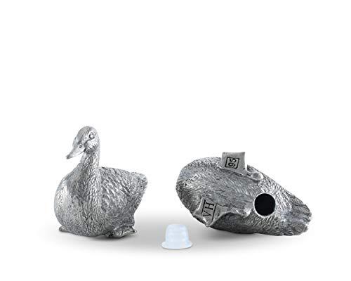 Vagabond House Vagabond House Pewter Duck Salt and Pepper Shaker Set Heirloom Quality Solid Metal S/P Shaker 2 inch Tall