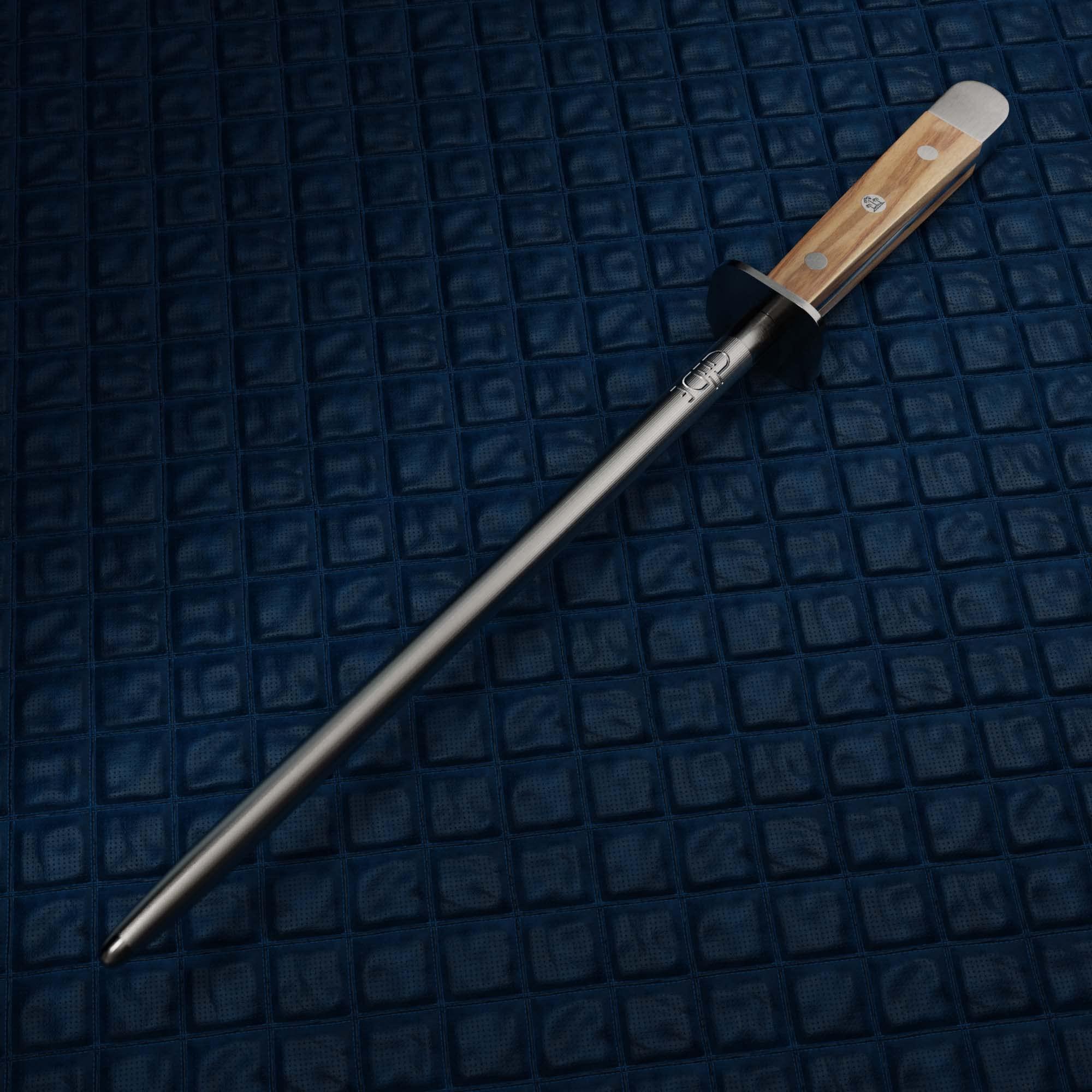 Güde Güde Alpha Olive Series Hand Forged Hand Sharpened Stainless Steel Olive-Wood Handle Sharpener, 10-Inch