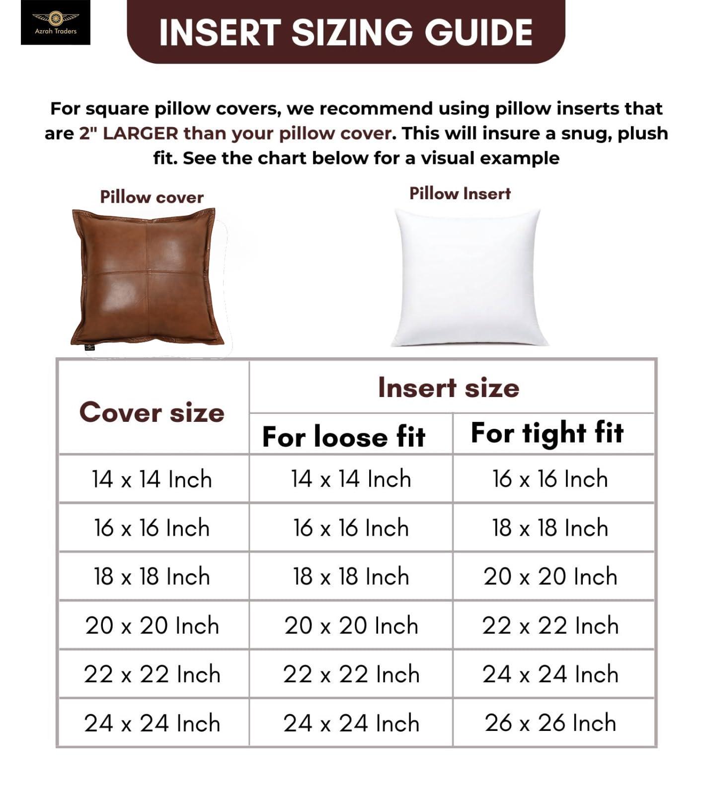 Azrah Traders Azrah Traders Lambskin Leather Pillow Cover - Sofa Cushion Case - Decorative Throw Covers for Living Room & Bedroom, 16x16 Inches - Antique Brown Plain