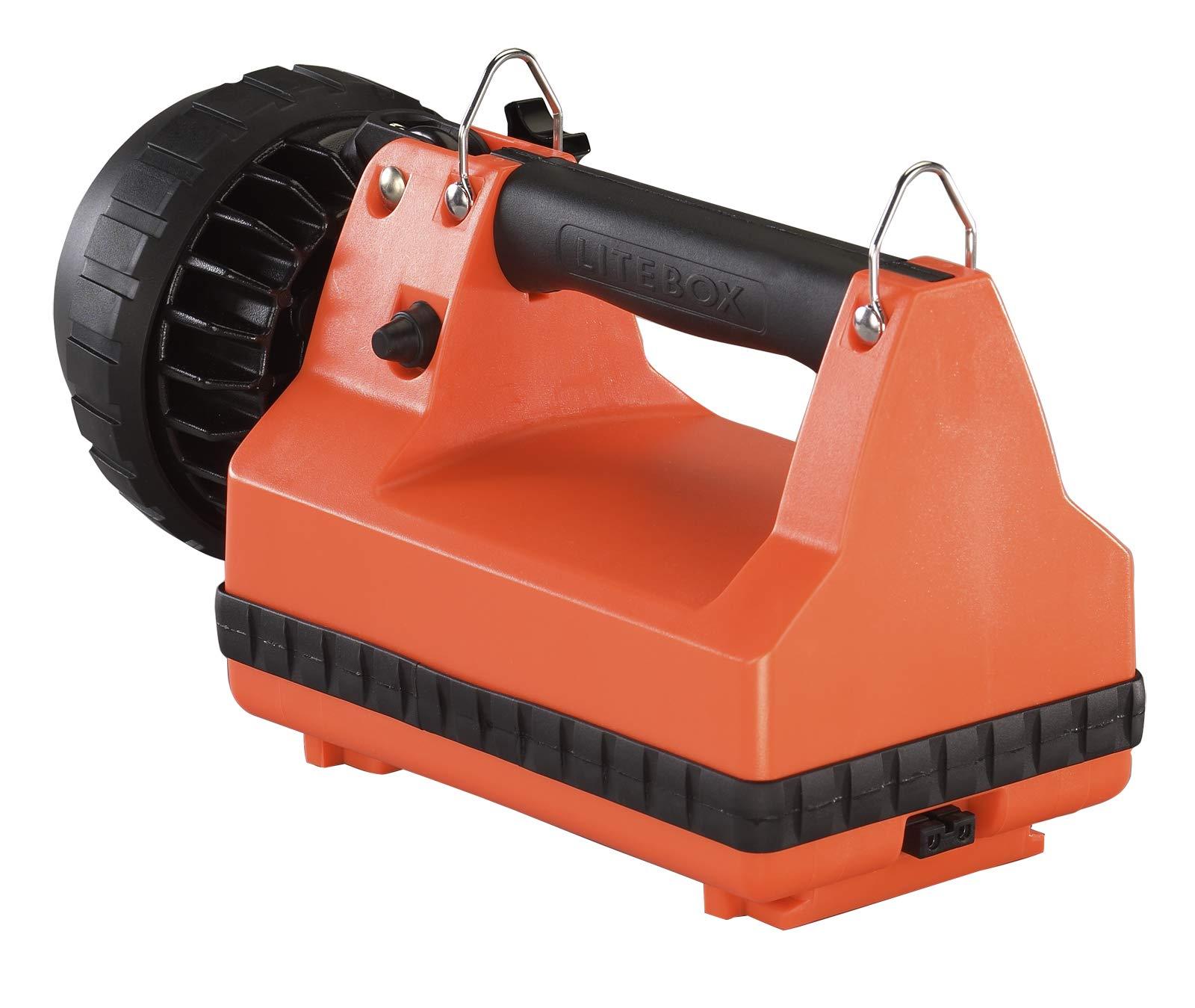 Streamlight Streamlight 45851 E-Spot LiteBox 1500-Lumen 110000 Candela Rechargeable Spot Beam Lantern with AC/DC Charging, Heavy Duty Shoulder Strap, and Mounting Rack, Orange