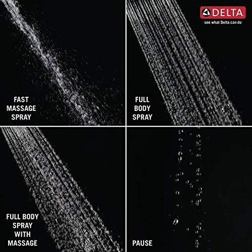 DELTA FAUCET Delta Faucet 4-Spray In2ition Dual Shower Head with Handheld Spray, Detachable Shower Head with Hose Chrome 58467