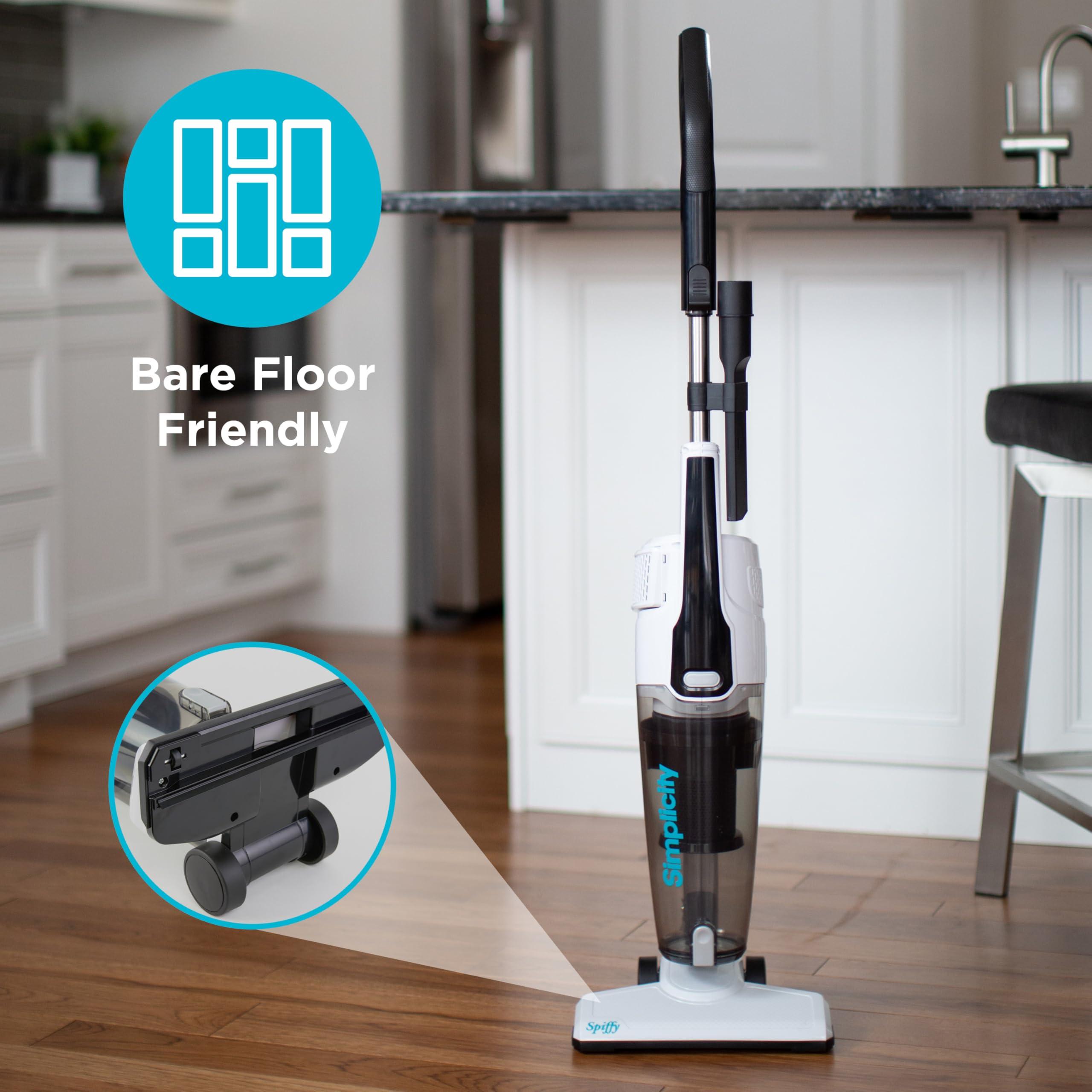 Simplicity Vacuums Simplicity Vacuums Corded Stick Vacuum Cleaner for Home, Bagless Vacuum with Two Speeds for Powerful Suction, Certified HEPA Vacuum, Ideal Vacuum for Hardwood and Tile Floors, S60 Spiffy