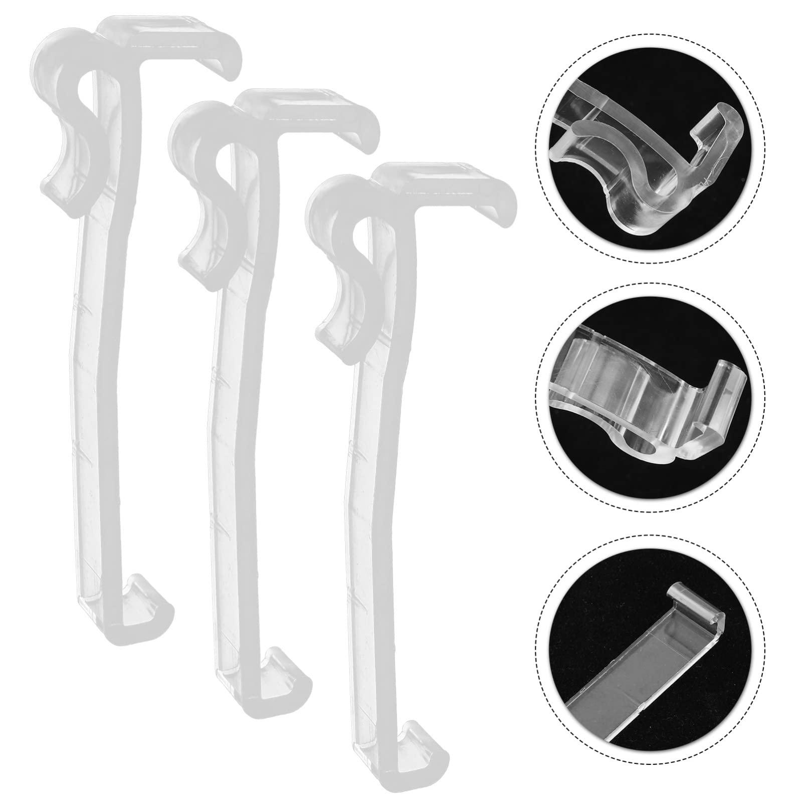 ibasenice ibasenice 60 Pcs Blind Trim Clip Clips for Blinds Plastic Valance Clamps Replaceable Blind Clamps Horizontal Blinds Clips Valance Installation Tool Transparent Valance Clips Blind Clips