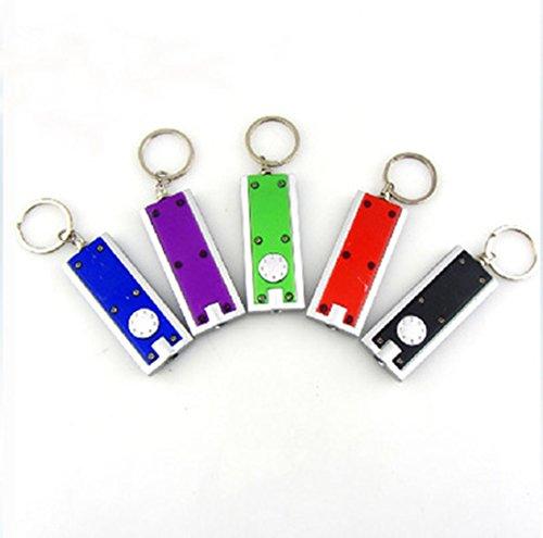 UUOUU Jackie Mini LED Flashlight Key Chain Thin LED Flashlight on Keychain (10Pcs)