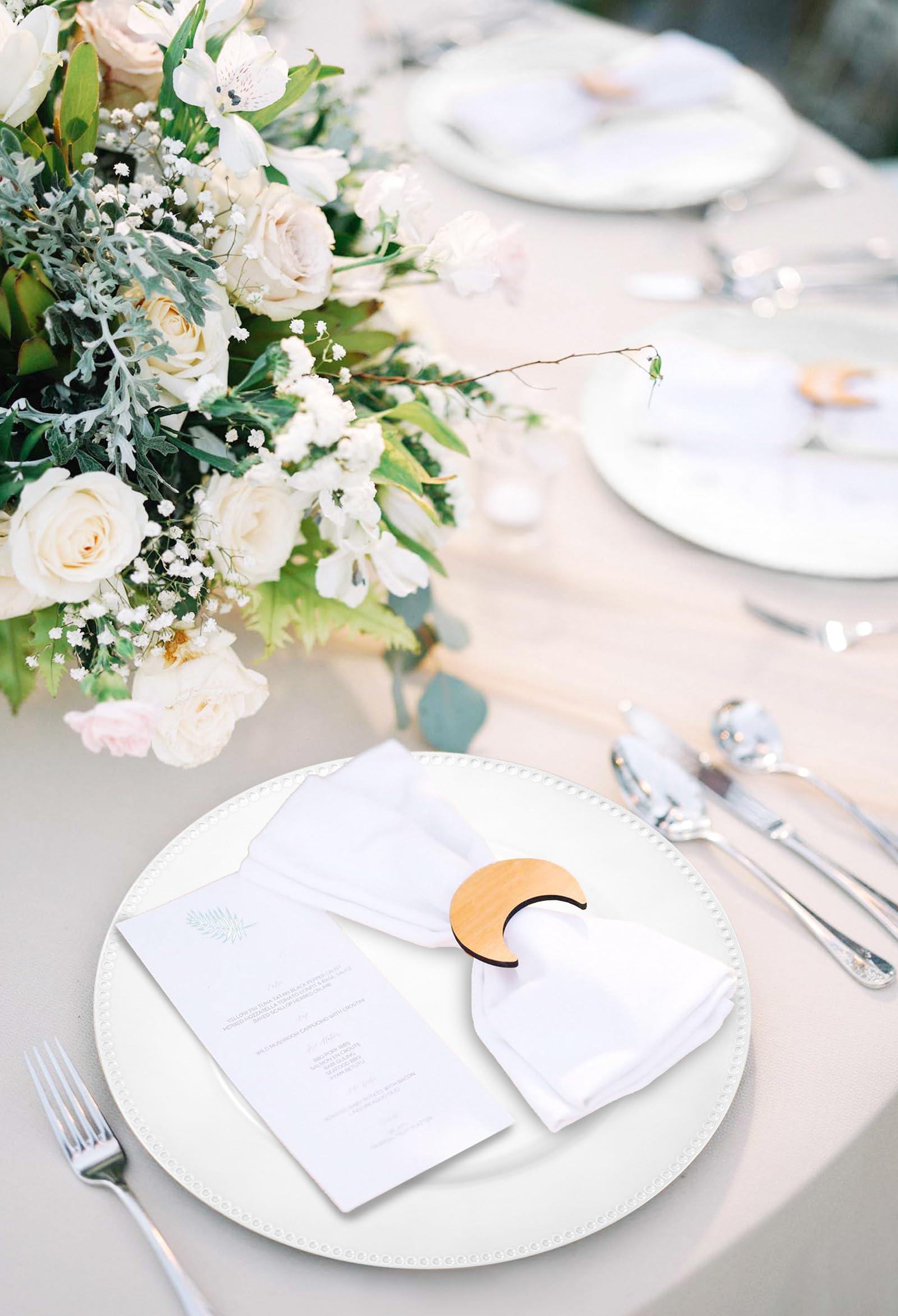 Lumaycens 50 Pcs White Charger Plates 13\" Round Beaded Plate Chargers for Dinner Plates Decorative White Chargers Plastic Charger Plates Bulk for Wedding Party Event Baby Bridal Shower Table Decoration