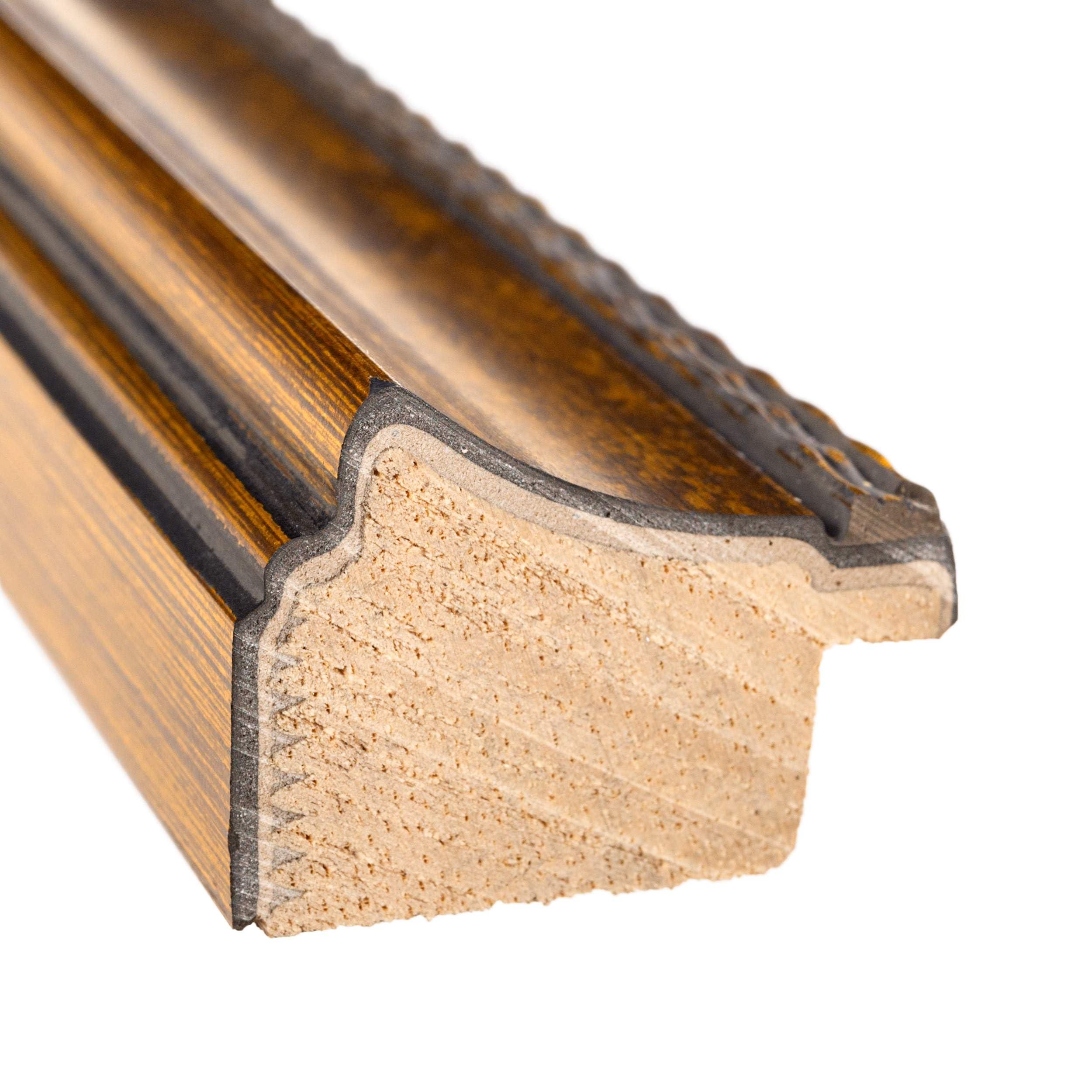 CustomPictureFrames.com 14x7 Frame Gold Real Wood Picture Frame Width 1.25 Inches | Interior Frame Depth 0.5 Inches | Garrin Gold Traditional Photo Frame Complete with UV Acrylic, Foam Board Backing & Hanging Hardware