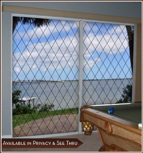 Wallpaper for Windows Wallpaper for Windows Orleans Black Leaded Glass See-Through Static Cling Window Film - 32 in x 78 in