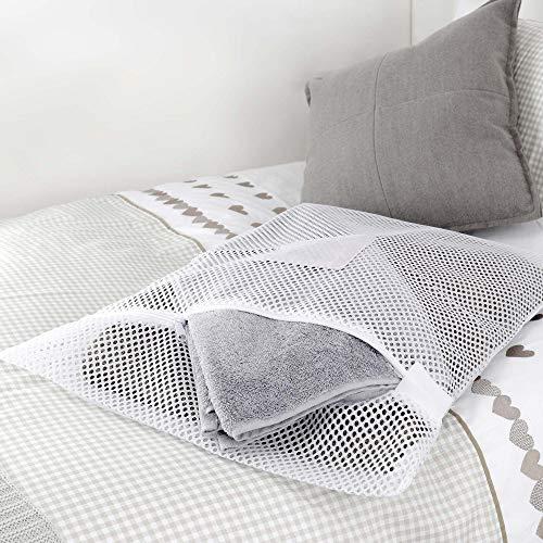 HANGERWORLD HANGERWORLD Professional Mesh Net Wash Laundry Bag with Zipper - for Socks Delicates and Baby Clothes - White, 24in x 17.5in