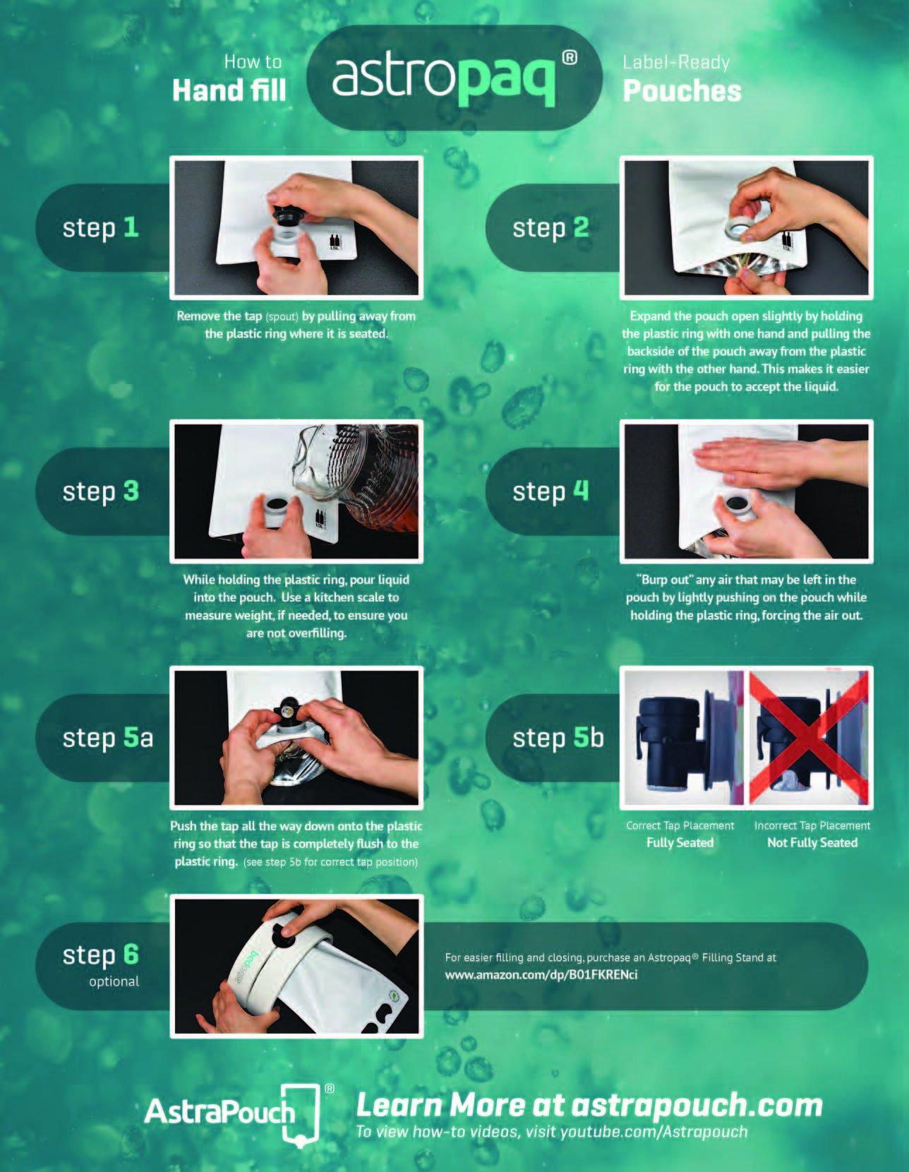 ASTRAPOUCH 750mL Wine Pouches (12 pack) [Eco-Friendly Wine Bottle Alternative] - Easily Bottle, Dispense & Store Your Wines - Perfect For Home Winemakers and Small Wineries to Sell in Your Tasting Room!