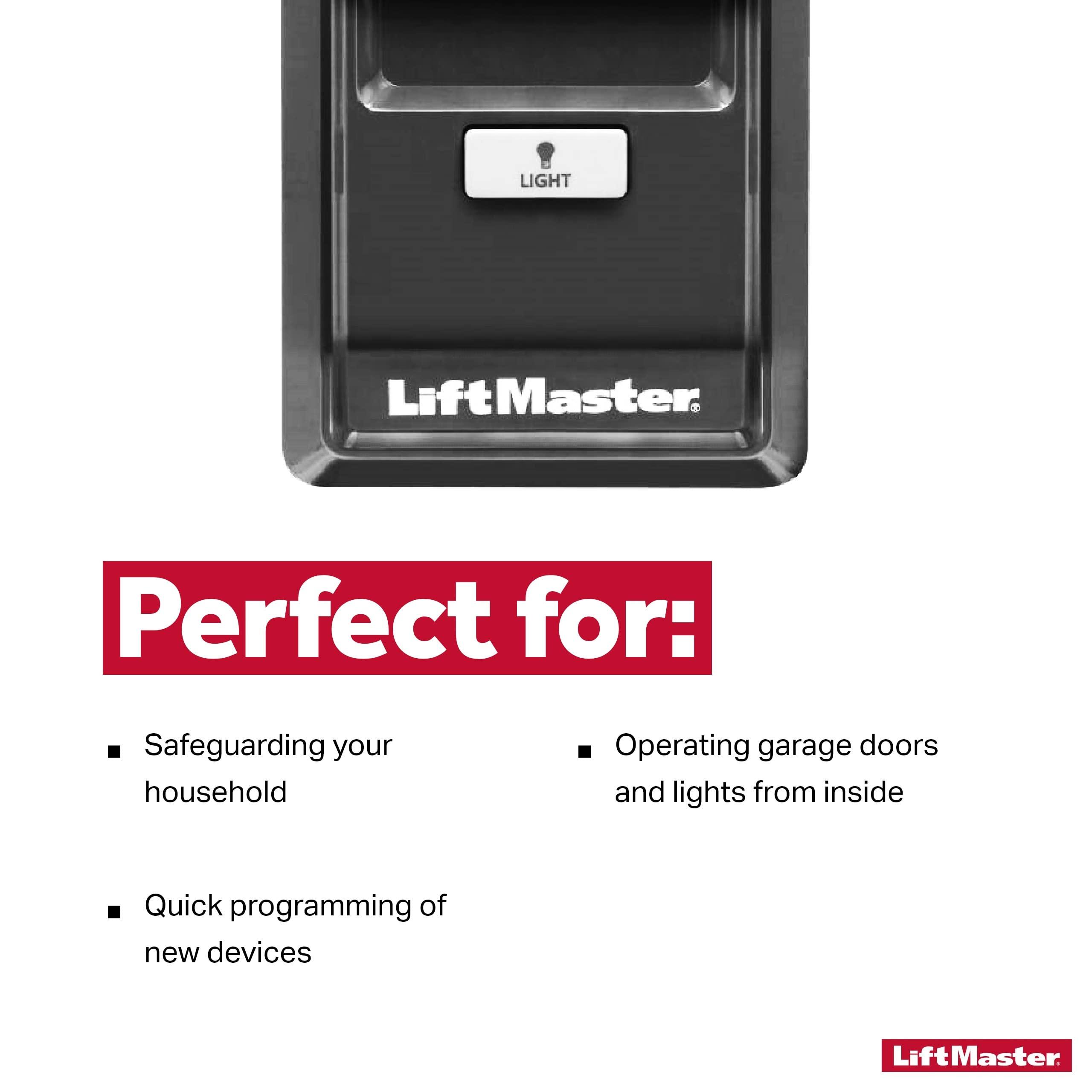 LiftMaster LiftMaster 882LMW - Only Works with Select LiftMaster Security+ 2.0 Garage Door Openers - WiFi Operated Garage Door Control Panel - Fast, Easy Programming - Home Security System