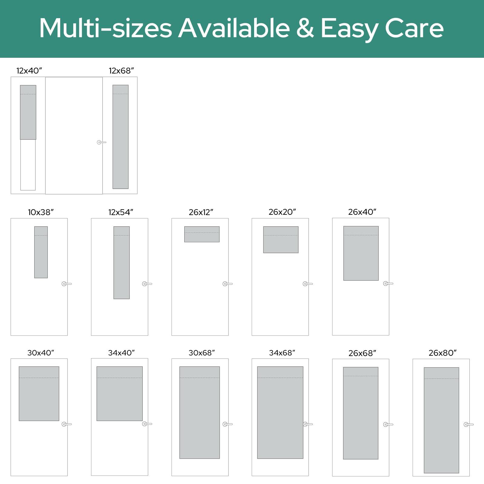 HOMEIDEAS HOMEIDEAS 100% Blackout French Door Curtains, Privacy Door Curtains for Window, 26 X 68 Inch Room Darkening Blinds, Thermal Insulated Window Shades for Bedroom, 1 Panel, Sage Green