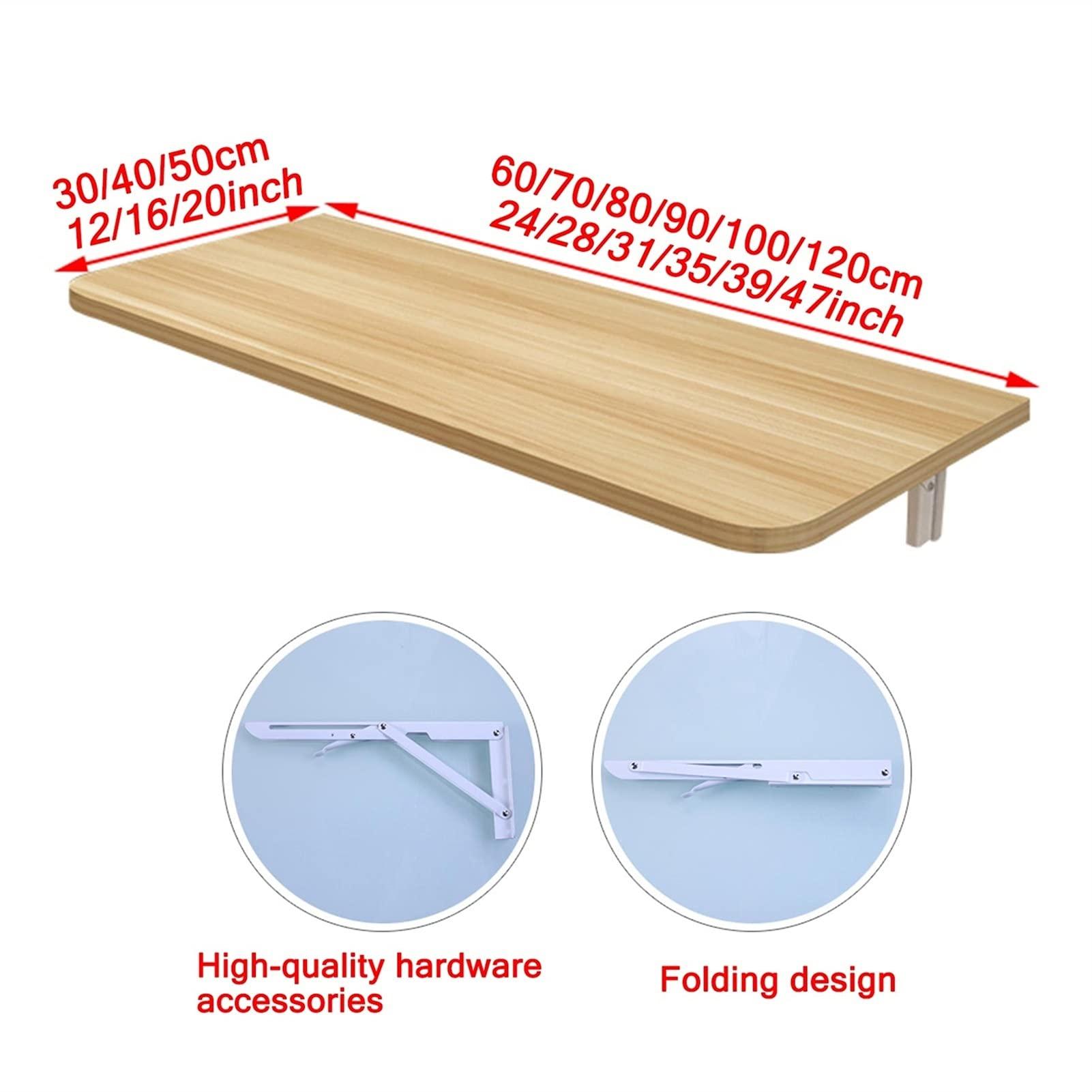 WXZX Folding Wall-Mounted Drop-Leaf Table,Wall Mounted Dining Table,Wall Mounted Heavy Duty Folding Wall Table Computer Desk,Wall Mounted Desk,for Small Space, (Multiple Sizes)