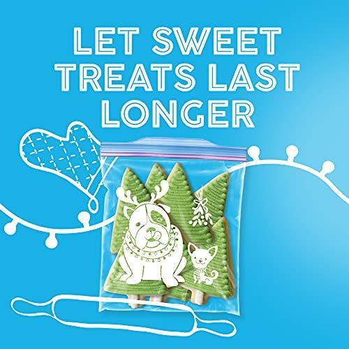 Ziploc Ziploc Gallon Food Storage Freezer Bags, Grip \'n Seal Technology for Easier Grip, Open, and Close, 38 Count, Holiday Designs