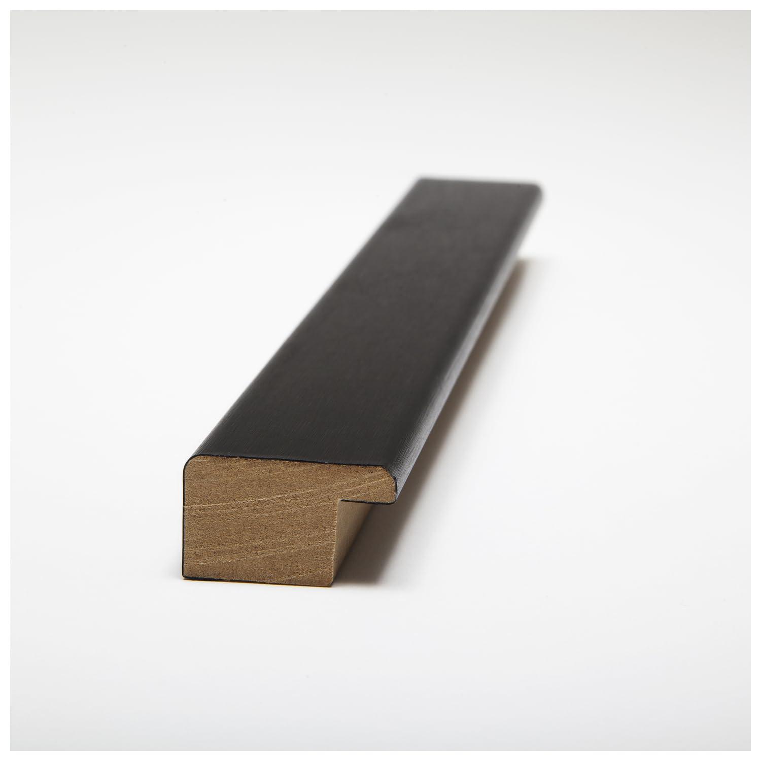 ArtToFrames ArtToFrames 17x25 Inch Black Picture Frame, This 1.25 Inch Custom MDF Poster Frame is Black Steel - Comes with Economy Acrylic and Corrugated Backing (2WOMBW26-469-17x25)