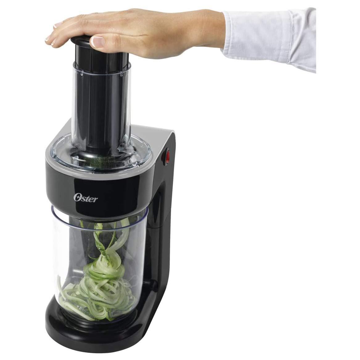 Oster Oster Easy-to-Use Electric Spiralizer with 2 Spiralizer Blades (sized for spaghetti and fettuccine noodles), Black