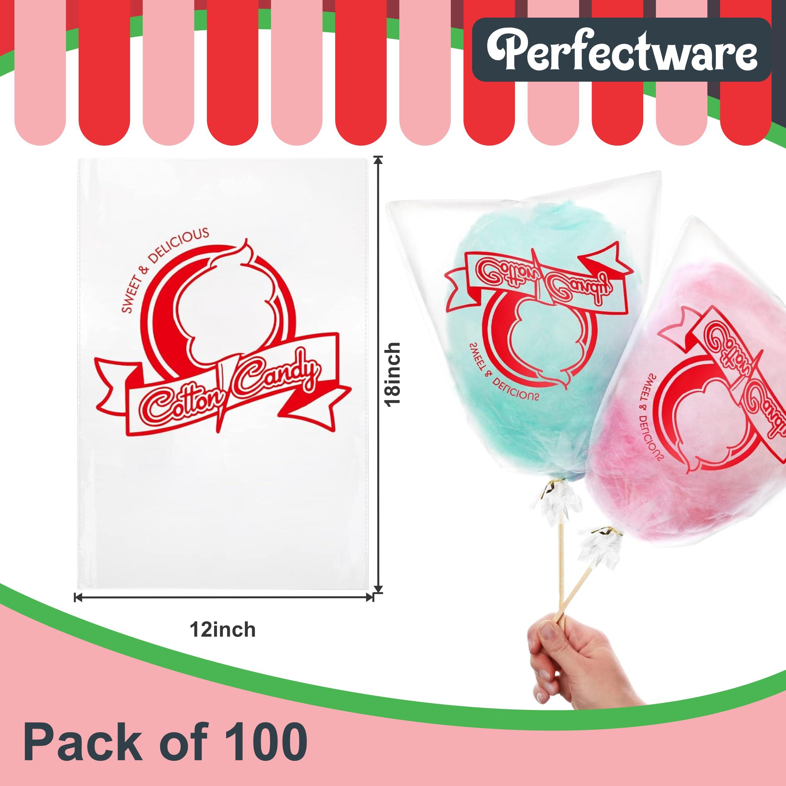 Perfectware Perfectware Cotton Candy Bags 100ct. PW-Cotton Candy Bags 100ct