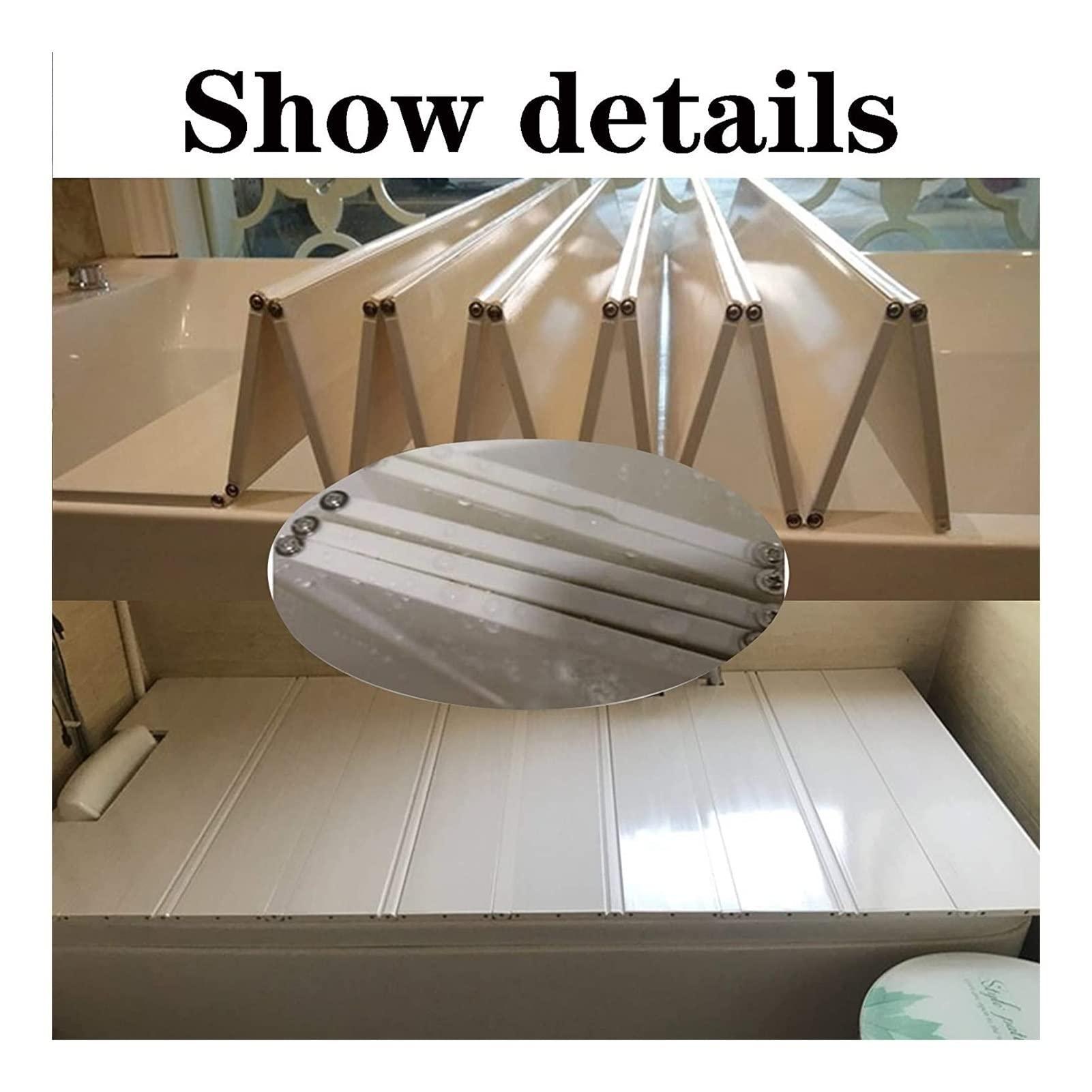 LYLFF LYLFF Bathtub Cover, Environmentally Friendly PVC Plastic Bathtub Dustproof, Bathtub Storage Board Bathroom Insulation Board Bathtub Cover (Size : 165x70x0.7cm)