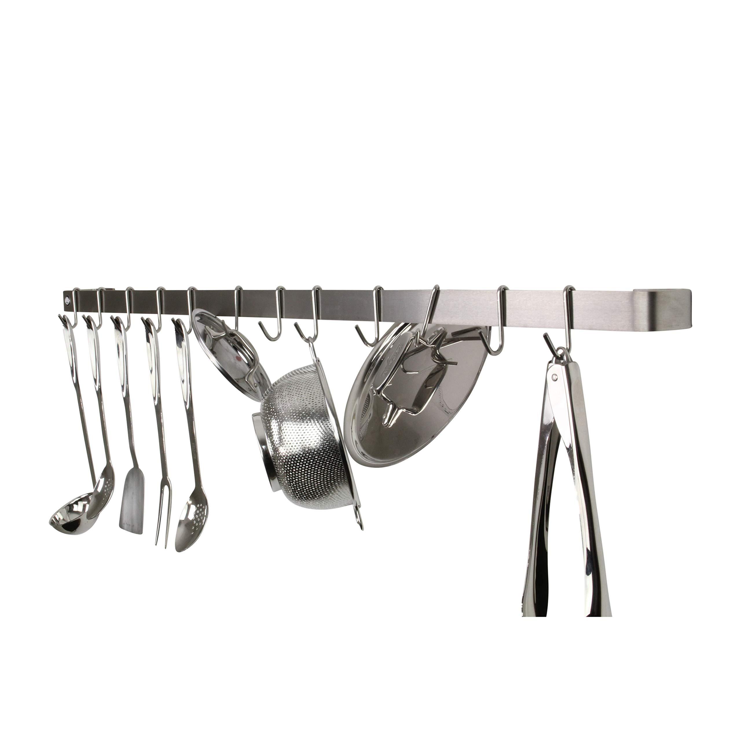 Enclume Enclume Premier 48-Inch Utensil Bar Wall Pot Rack, Stainless Steel