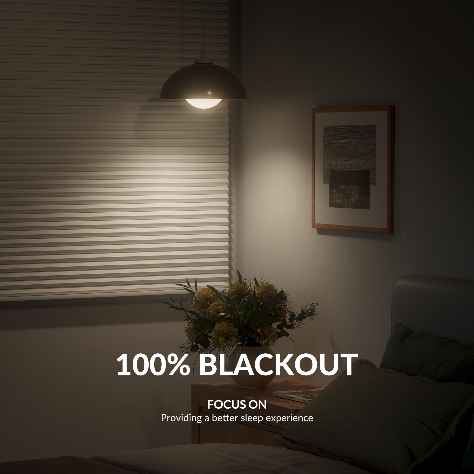 Boolegon Boolegon No Drill Blinds for Windows Blackout Cellular Shades Cordless No Tools Honeycomb Pull Down Blinds Easy Install No Screws Cellular Blinds for Door, Home, Black, 29" W x 78" H