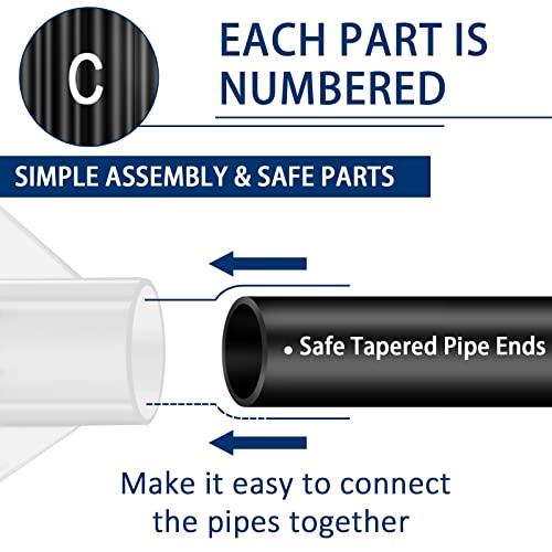 LOKEME LOKEME Portable Closet, 67 Inch Wardrobe Closet for Hanging Clothes with 4 Hanging Rods, 25mm Steel Tube Clothes Storage Organizer for Extra Sturdy, Quick and Easy to Assembly, Gray Cover
