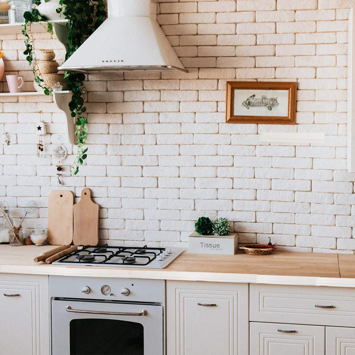 BESPORTBLE Crown Mouldings Ceiling Border Line Interior Decoration Wall Edge Protector, Creamy White, (Length 5 Meters, Width 3cm)