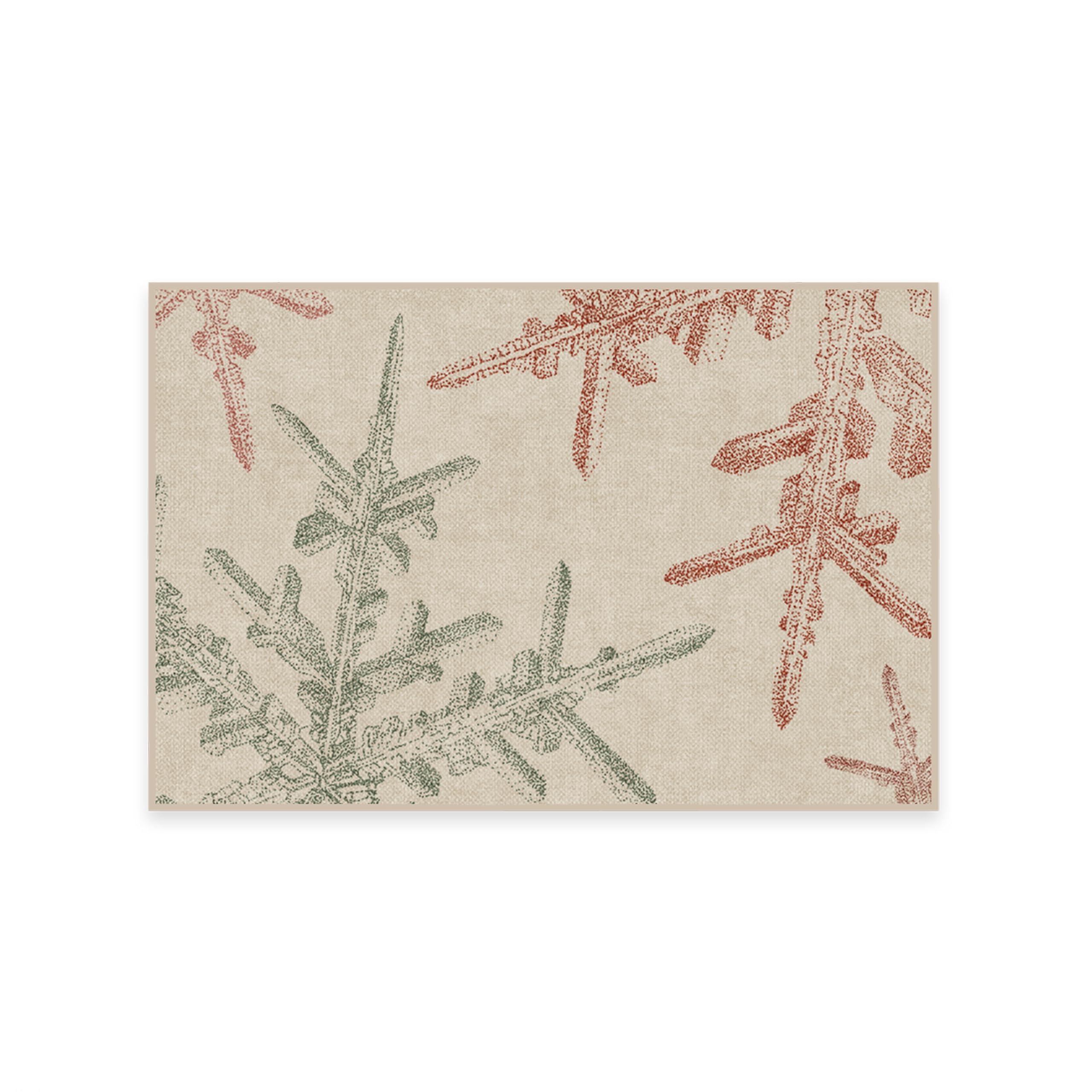 RUGGABLE Ruggable Washable 2x3 Area Rug, Neutral, Premium Winter Rugs for Living Room, Bedroom, Kitchen, Office, Classroom with Gripper Non Slip Pad, Snowflake Creme