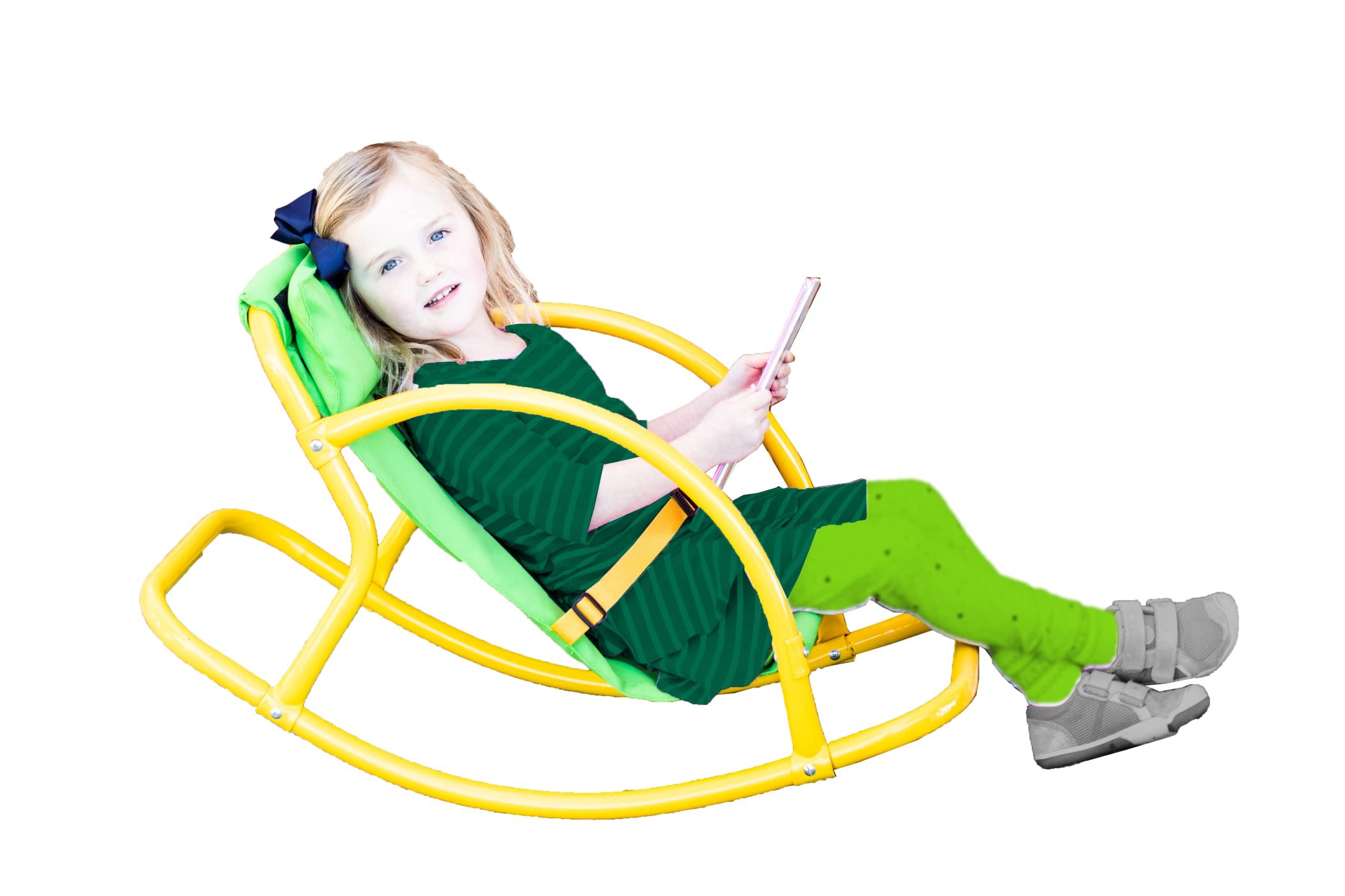 PLATPORTS PLATPORTS Kids Sensory Autism Spinning Chair - Rocking Seesaw Chair for Kids - Sensory Seat for Kids - Toddlers 3-5