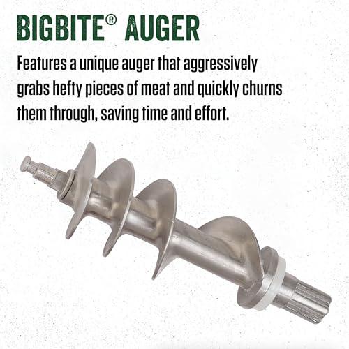 LEM LEM Products BigBite #8 Meat Grinder, 0.50 HP Stainless Steel Electric Meat Grinder Machine, Ideal for Regular Use