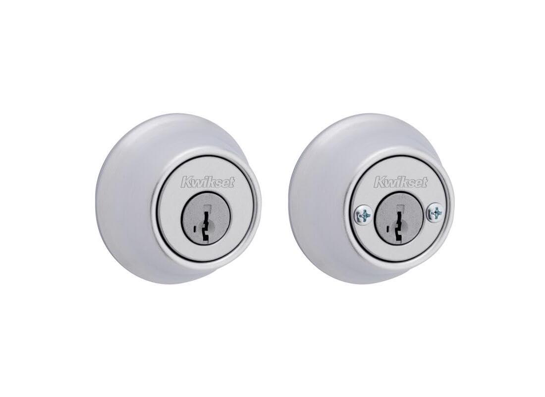 Kwikset Kwikset SmartKey Security Satin Chrome Metal Double Cylinder Deadbolt