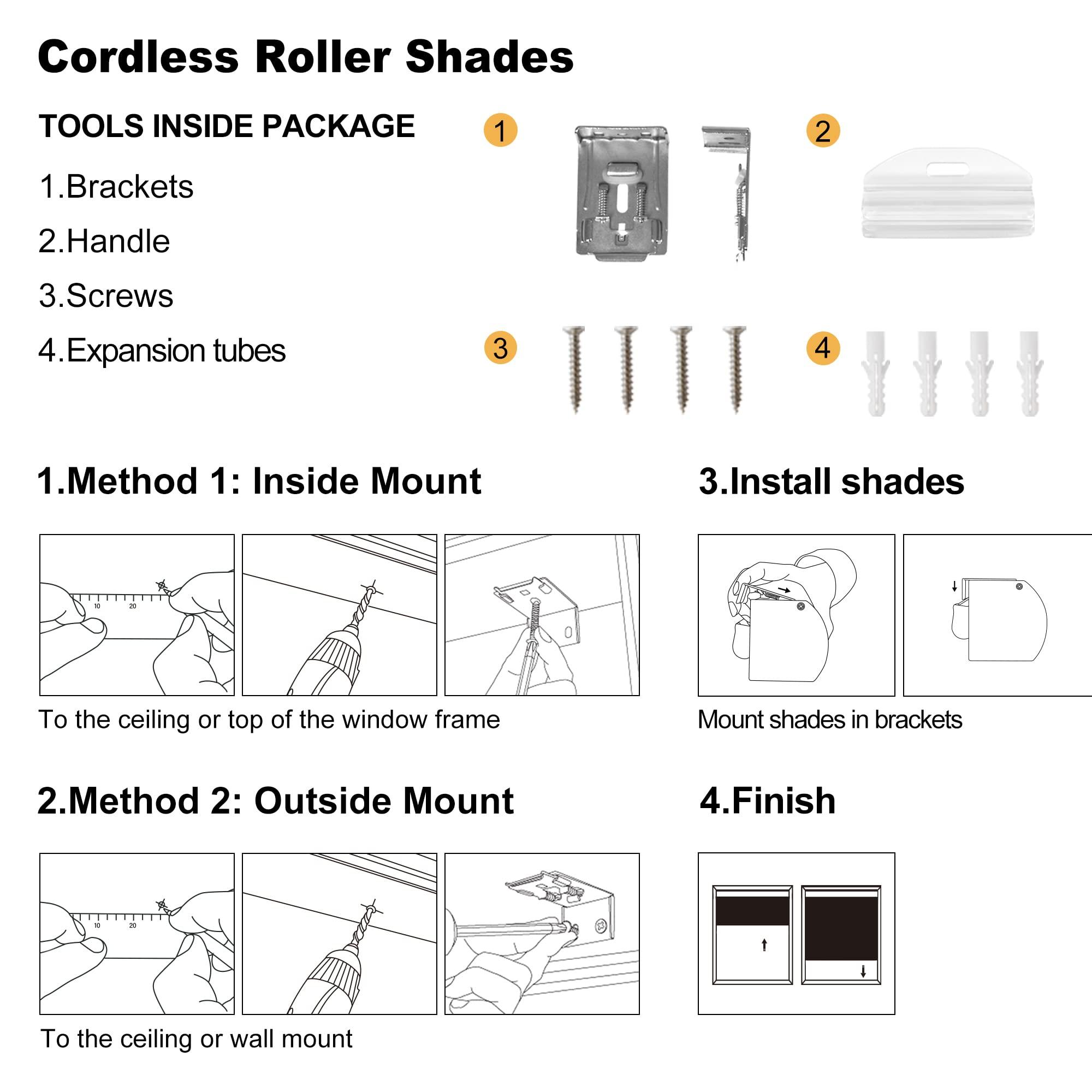 Sulugood Sulugood Roller Shades for Windows Light Filtering Roller Blinds with Cassette Valance Window Blinds Jacquard Thermal Insulation Energy Saving Cordless Shades for Home Doorr,White,51" W x 64" H