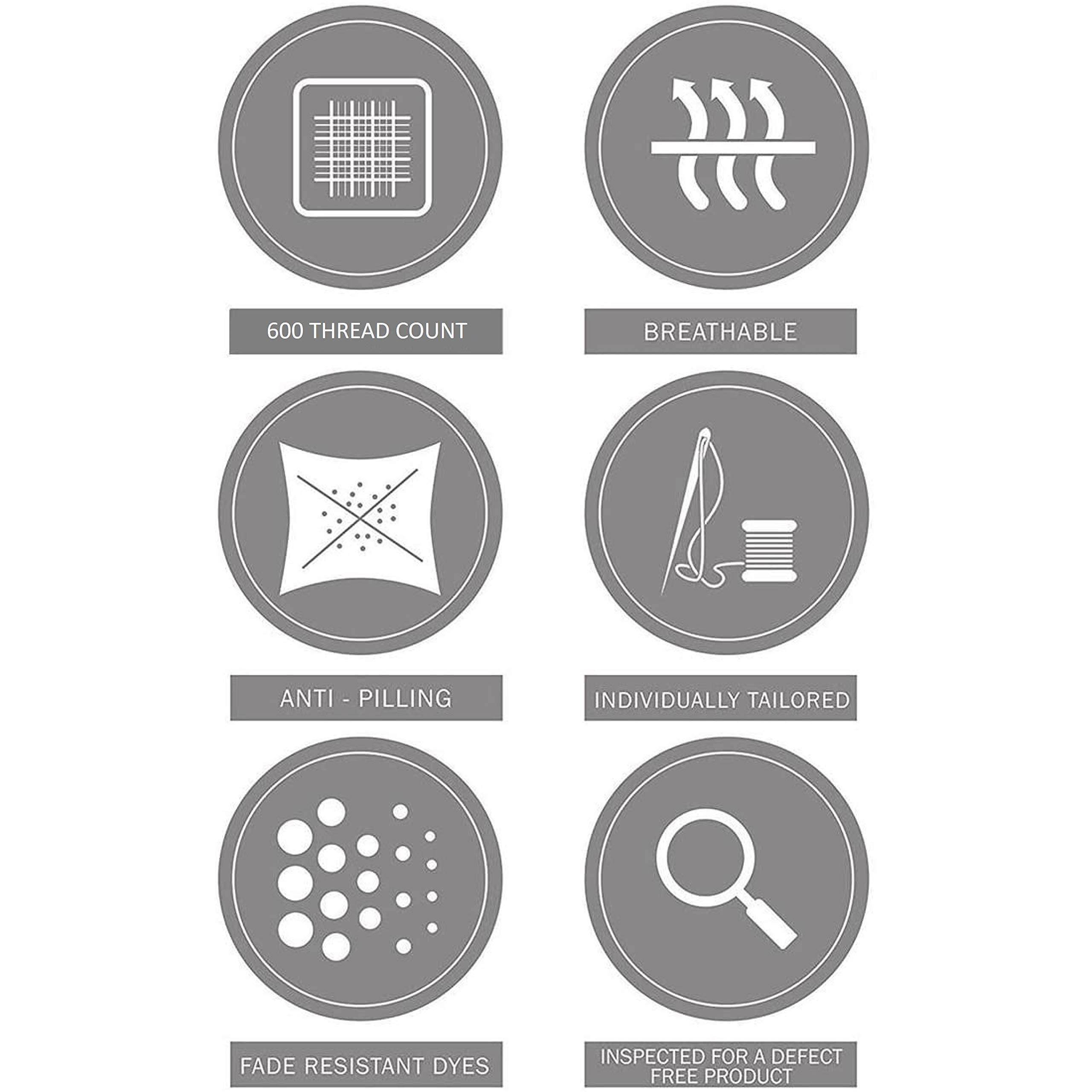 BeKind Online King Sheet Set in Purple Solid 600 Thread-Count 100% Egyptian Long Staple Combed Pure Cotton, 4-PC Hotel Quality Soft-Luxury-Breathable Wrinkle-Fade Resistant, Fits Mattress Upto 15-Inch Deep Pockets