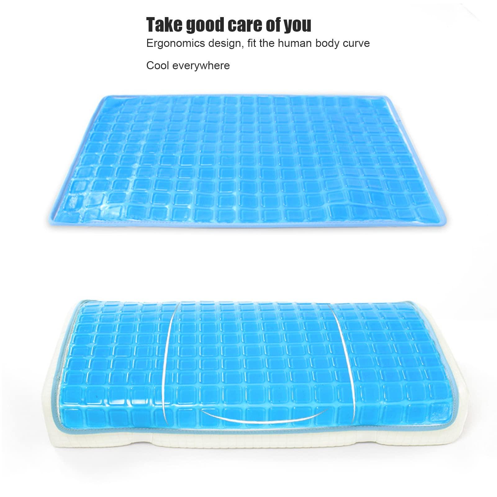 Dioche Gel Pillow Cooling Mat Cooling Gel Pad for Bed Pillow Summer Cushion Soft Flexible Foldable Pillow Mat for Sleeping