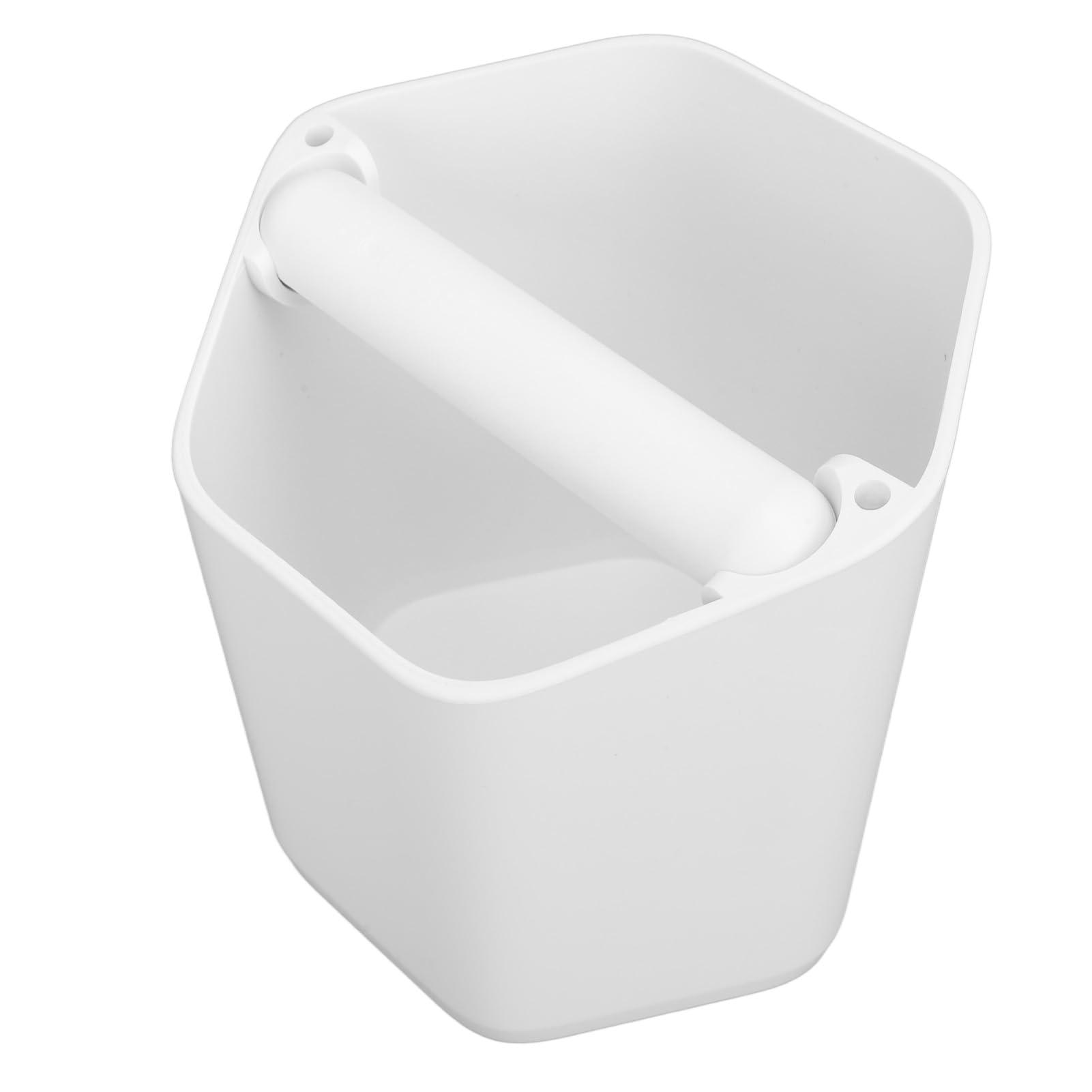 HERCHR Coffee Knock Box, Knock Box for Espresso Coffee Grounds Coffee Puck Knock Box Espresso Knock Box Knock Box Drawer(White)