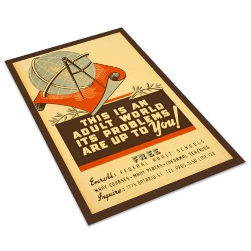 ClassicPix ClassicPix Photo Print 11x17: This Is An Adult World, Its Problems Are Up To You! Free : Enroll -...