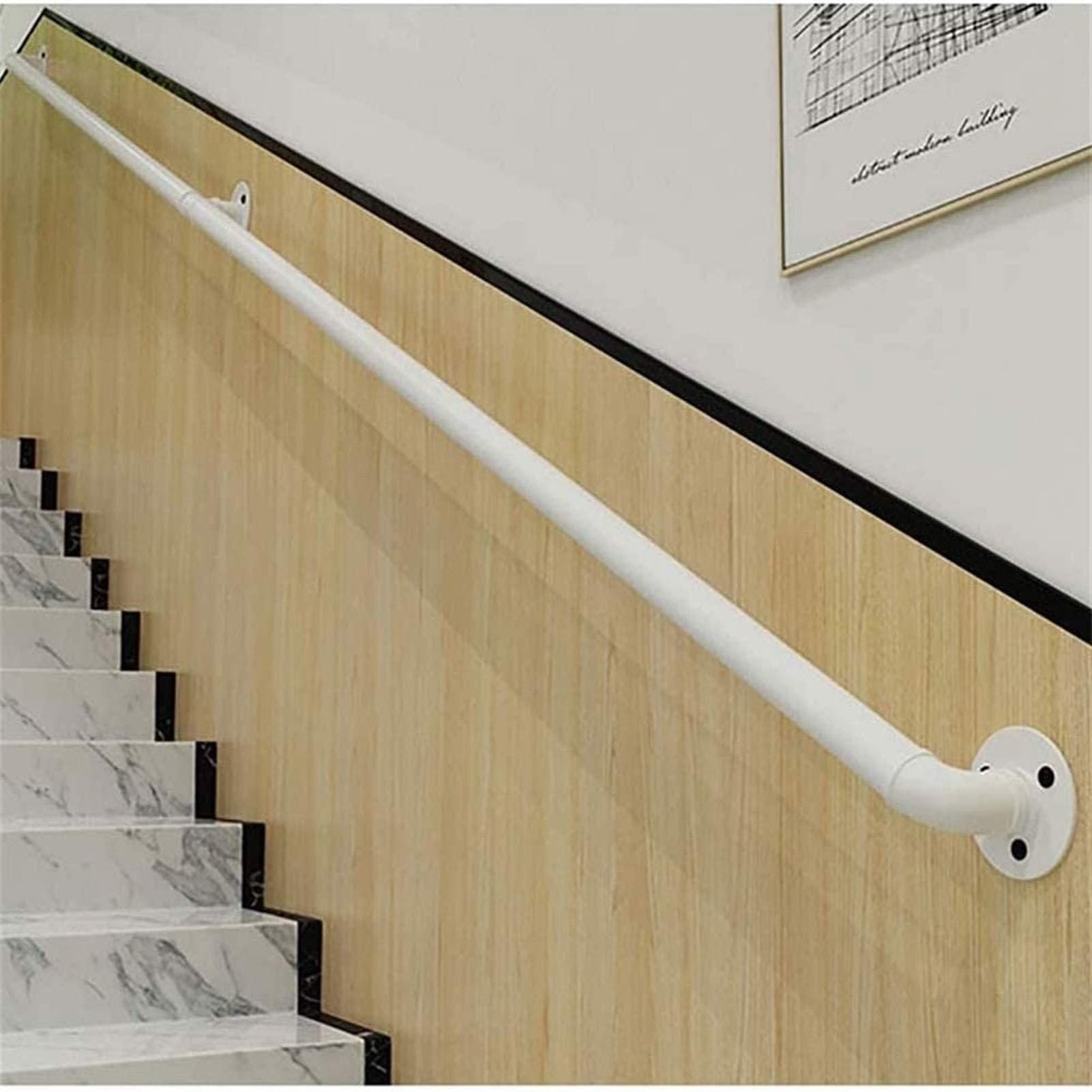 WYFZT White Stair Banister Handrail | Stair Rail Kit | Handrails for Stairs 1 2 3 4 5 6 metres, Stairway Railing | Hand Rails for Indoor Stairs Outdoor Step Wall Mounted (Size : 8ft/240cm)